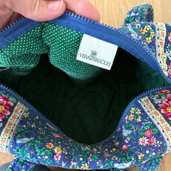 Vera Bradley Blue Floral Fabric Tote Bag Large - Picture 8 of 8